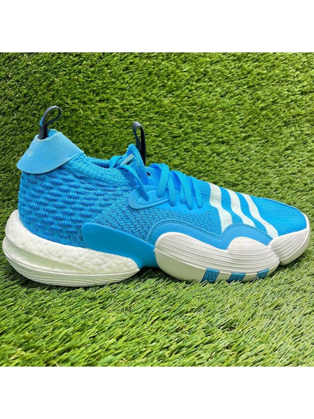 Adidas Trae Young 2 Mens Size 13.5 Blue White Athletic Basketball Shoes Sneakers